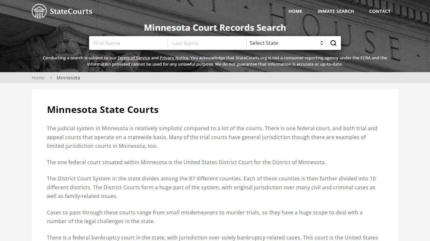 Minnesota Court Records - MN State Courts