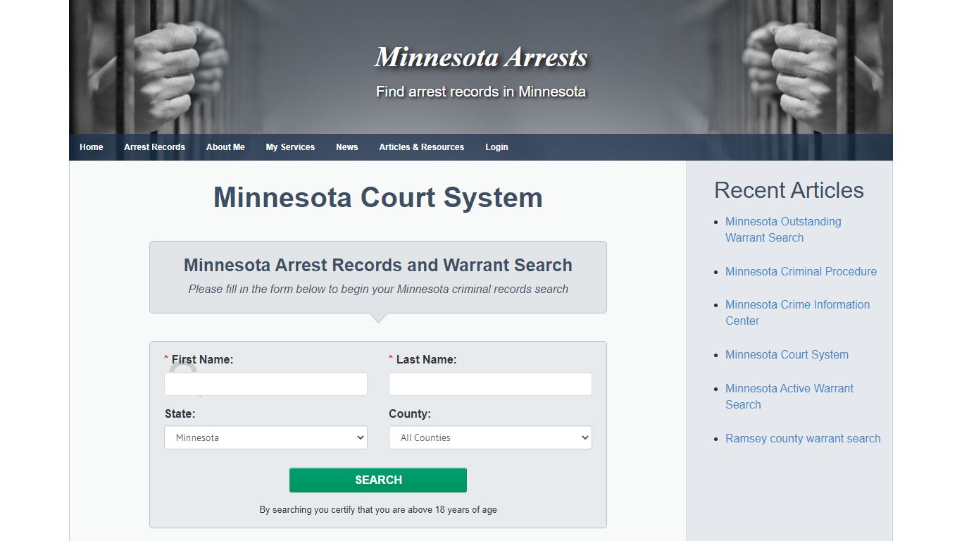 Minnesota Court System - Minnesota Arrests